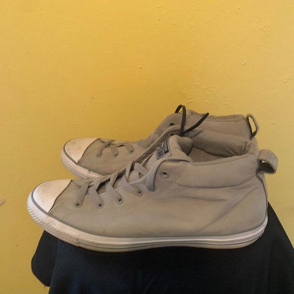 Converse All Star Gray Suede Sneakers - Picture 3 of 6